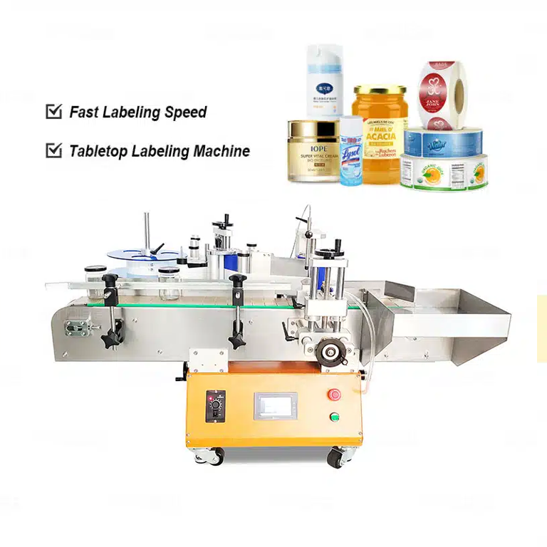 Tabletop Round Bottle Sticker Labeling Machine | YL-L822T