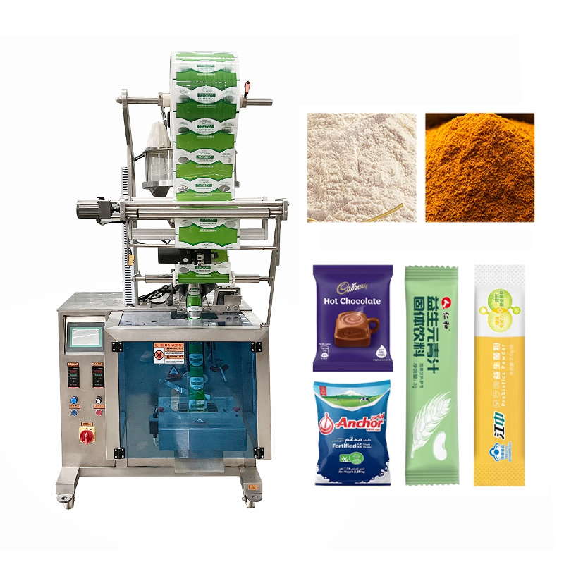 Small automatic vertical screw roll film powder packing machine(Direct Push Type)